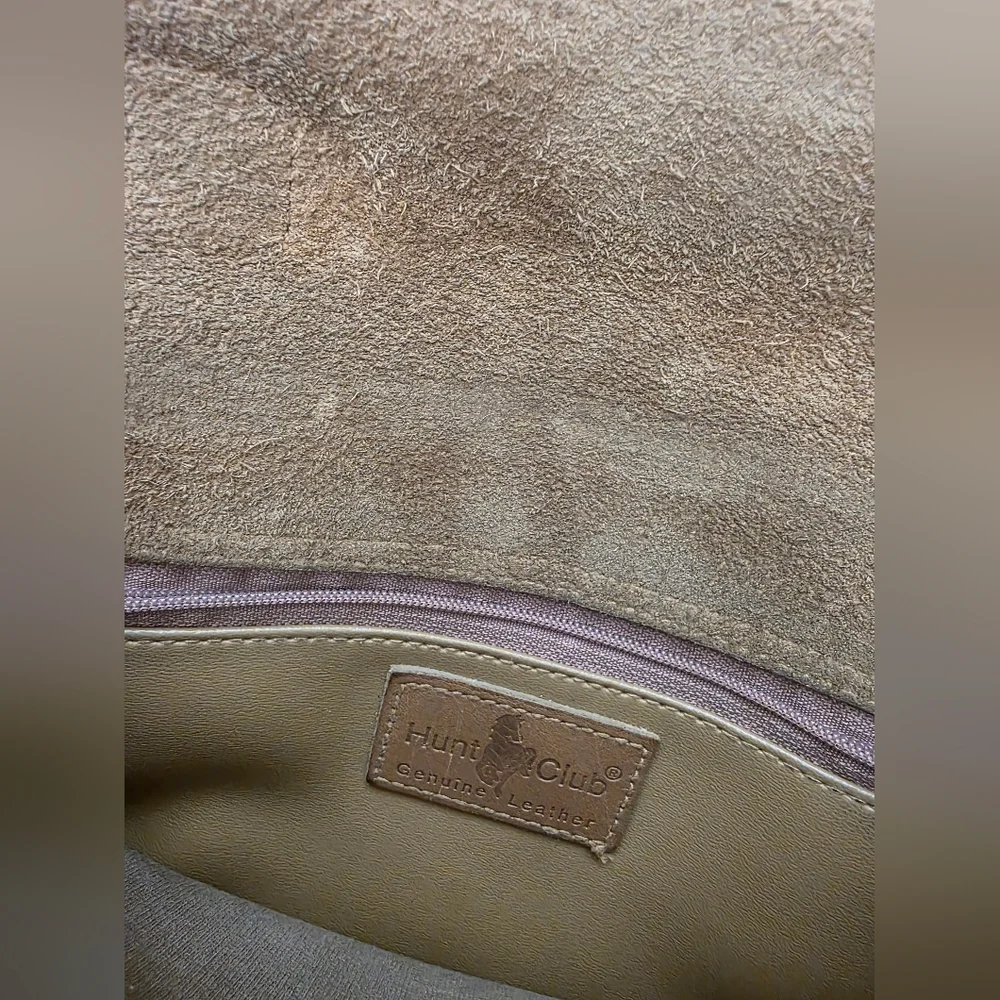 Vintage HUNT CLUB Elegant Tan Leather Women's Crossbody Equestrian Coach Like